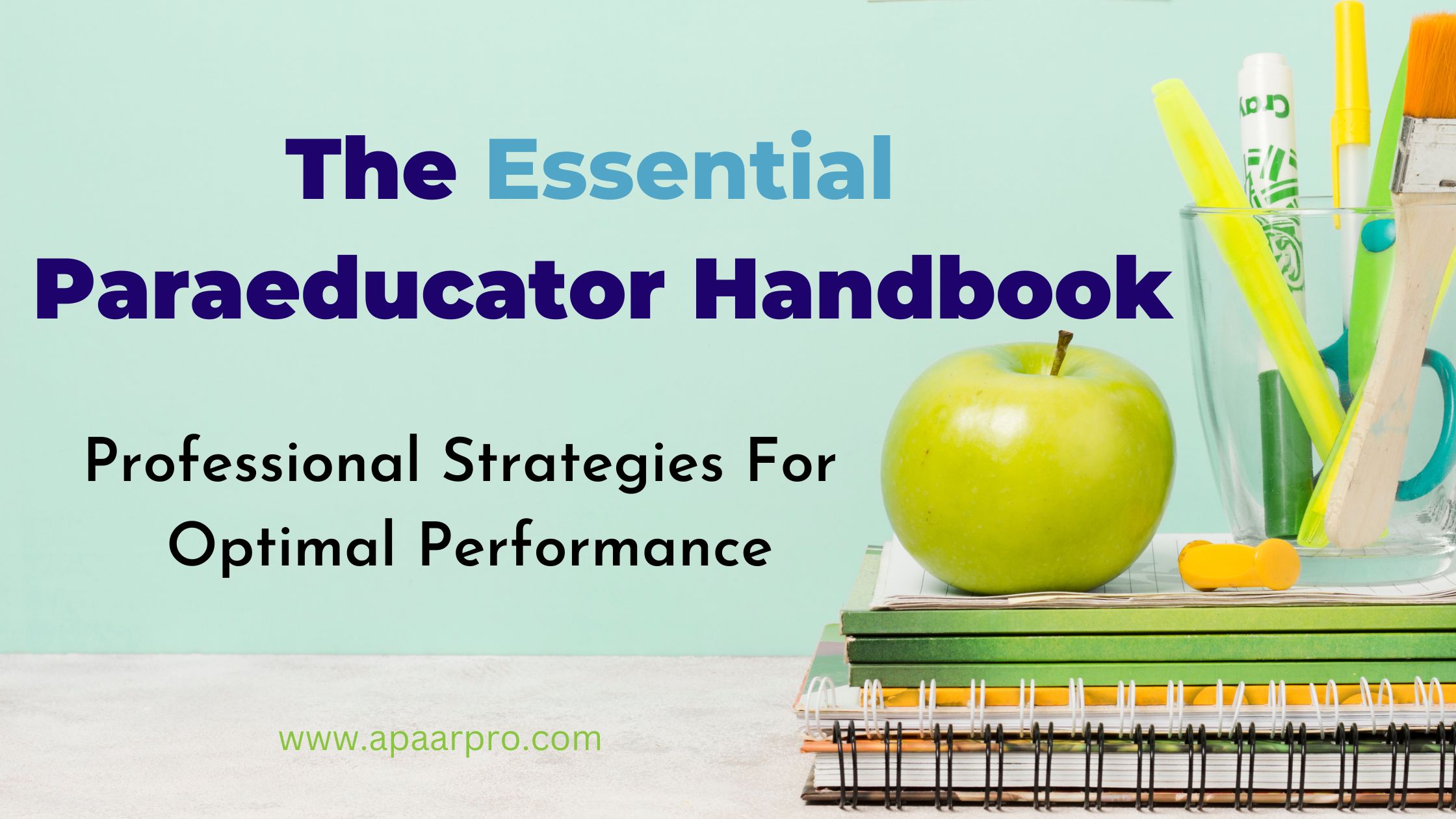 Paraeducator Handbook for Optimal Performance by A Para Pro for new paraeducator paraprofessionals