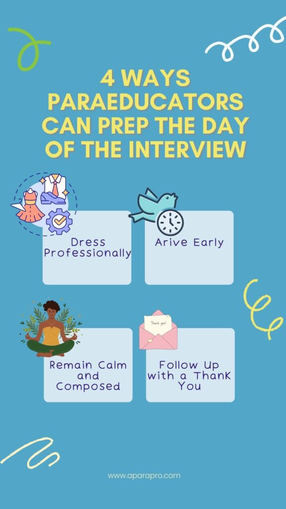 4 Things paraeducators can do to prepare the day of the interview - a para pro pin