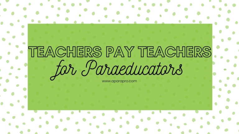 Teachers Pay Teachers for Paraeducators